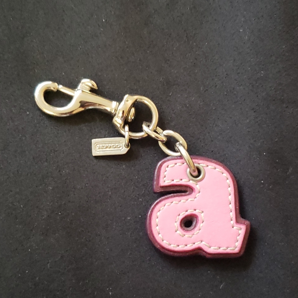 Coach Letter Initial Alphabet Key Chain Charm in a